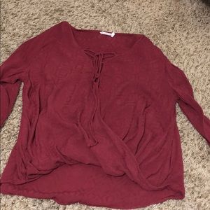Red/maroon long sleeve